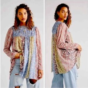 Free People Merrie Mix Print Tunic